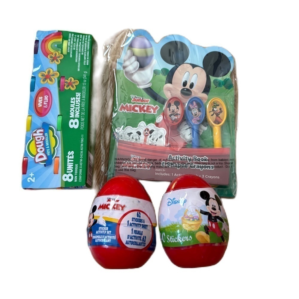 Disney Mickey Mouse Easter Basket Filler Set Eggs Activity Set Dough Stickers